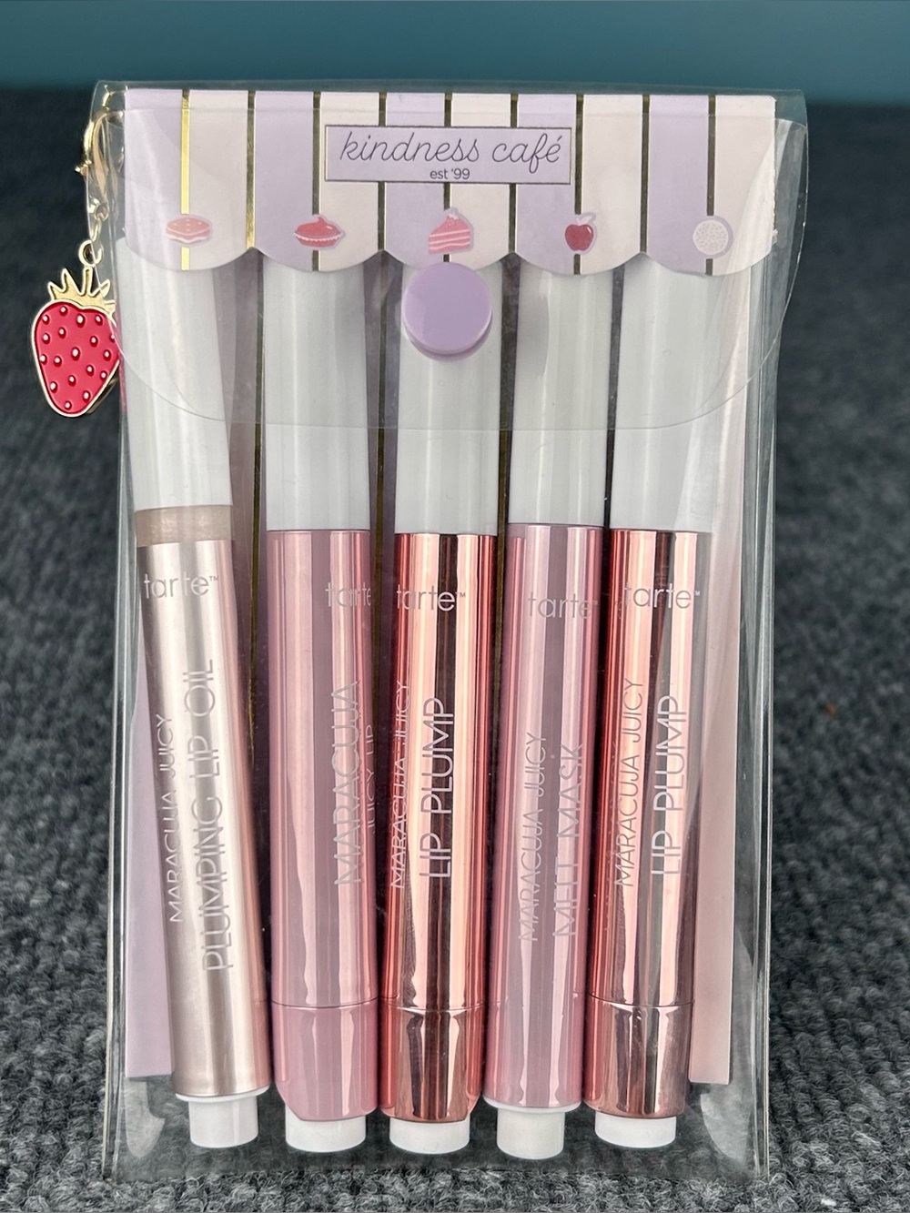 TARTE Kindness Cafe Sweet Indulgences Maracuja Juicy Lip Set of 5 ~ $135 Value